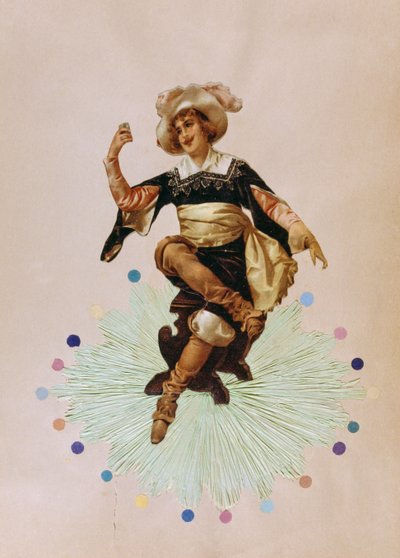 French art-deco, postcard depicting a young woman by French School