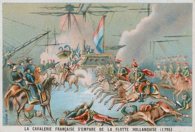 French Cavalry Capturing the Dutch Fleet, 1795 by French School