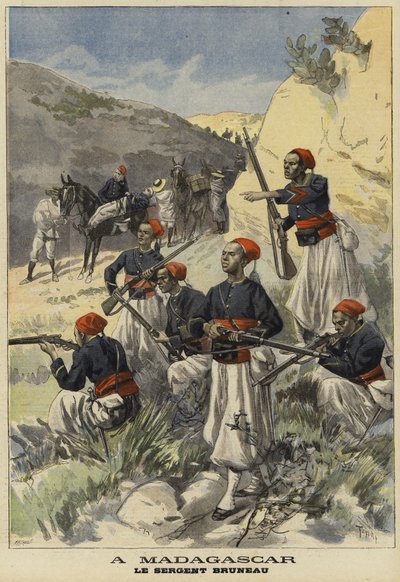 French Colonial Troops in Madagascar, 1897 by French School