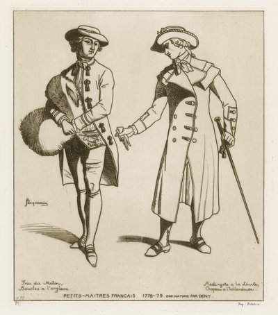 French Dandies, 1778-79 by French School