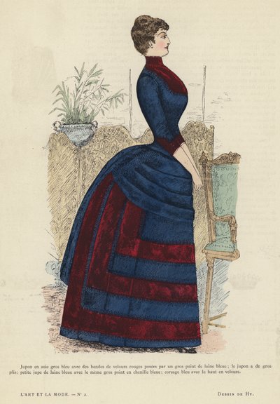 French Fashion Plate, 1885-86 by French School