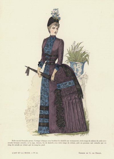 French Fashion Plate, 1885-86 by French School