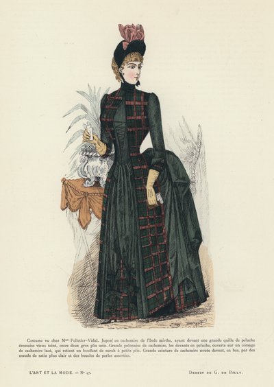 French Fashion Plate, 1885-86 by French School