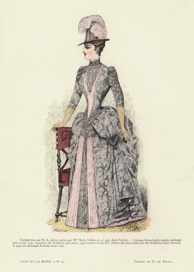 French Fashion Plate, 1885-86 by French School