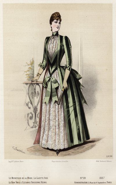 French fashion plate, late 19th century by French School