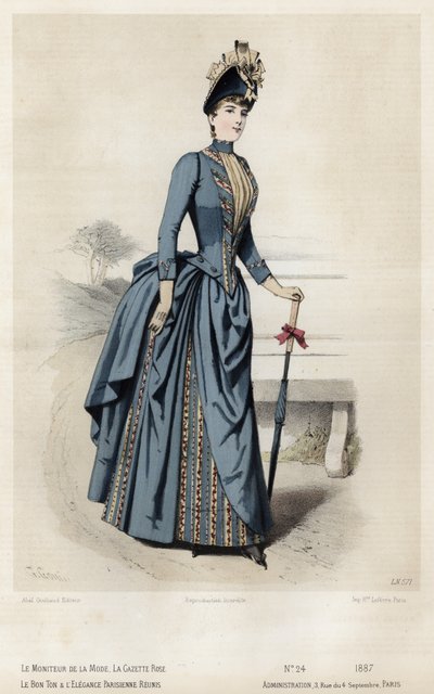 French fashion plate, late 19th century by French School