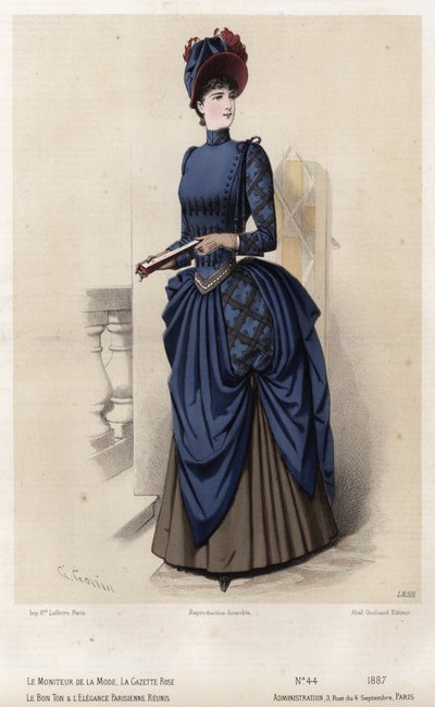 French fashion plate, late 19th century by French School