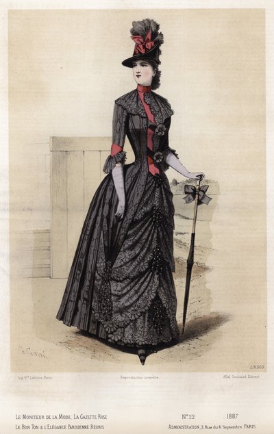 French fashion plate, late 19th century by French School