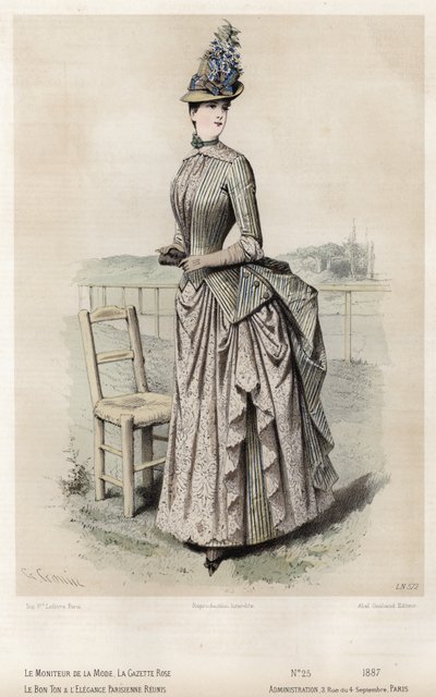 French fashion plate, late 19th century by French School