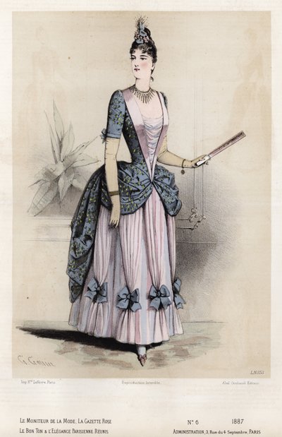 French fashion plate, late 19th century by French School