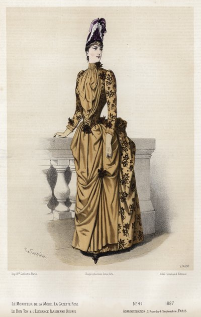 French fashion plate, late 19th century by French School