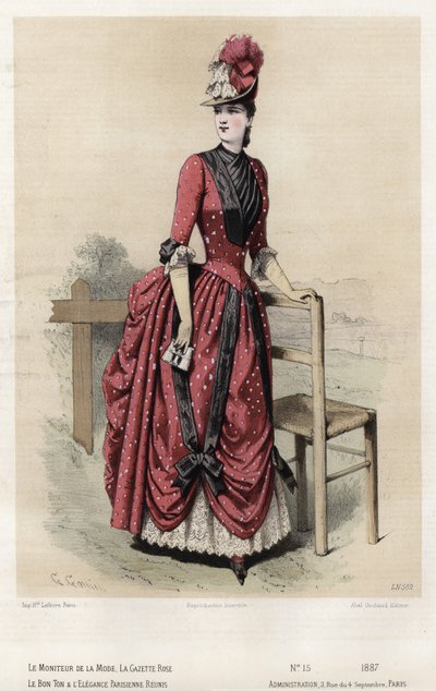 French fashion plate, late 19th century by French School