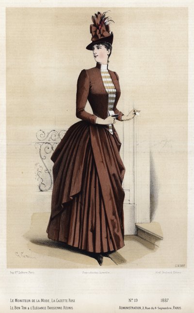 French fashion plate, late 19th century by French School