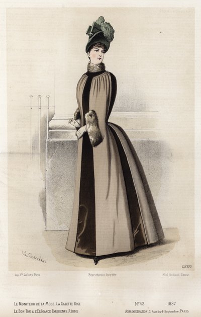 French fashion plate, late 19th century by French School