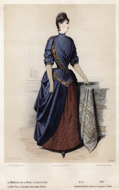 French fashion plate, late 19th century by French School