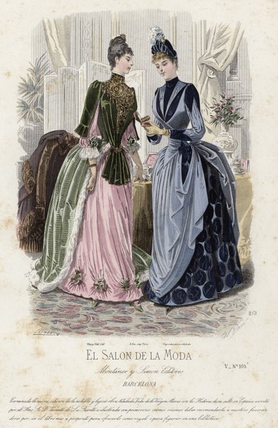 French fashion plate, late 19th century by French School