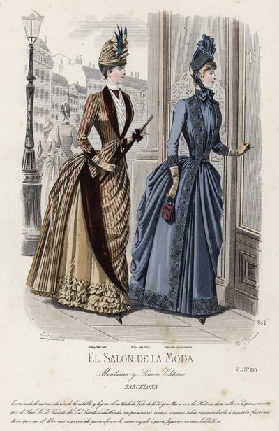 French fashion plate, late 19th century by French School