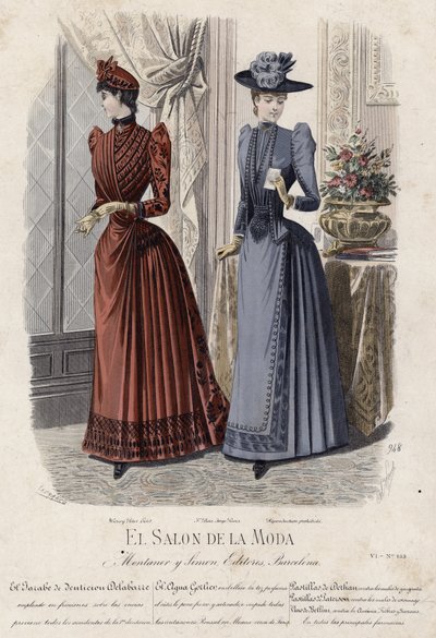 French fashion plate, late 19th century by French School