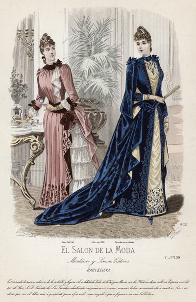 French fashion plate, late 19th century by French School