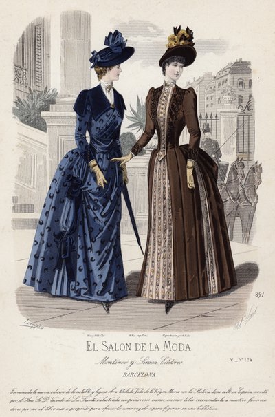 French fashion plate, late 19th century by French School