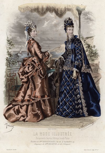 French Fashion Plate, Late 19th Century by French School