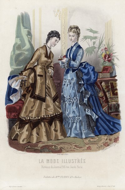 French Fashion Plate, Late 19th Century by French School