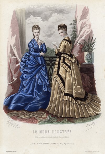 French Fashion Plate, Late 19th Century by French School