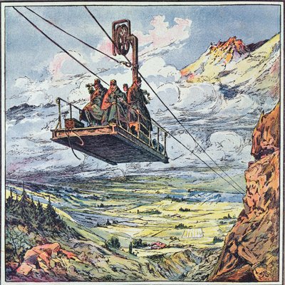 Funicular in the Italian Alps, 1916 by French School