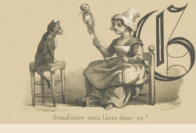 Grandmother, did you see him? by French School