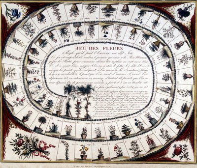 Game of flowers by French School