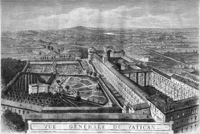 General view of the Vatican Palace by French School