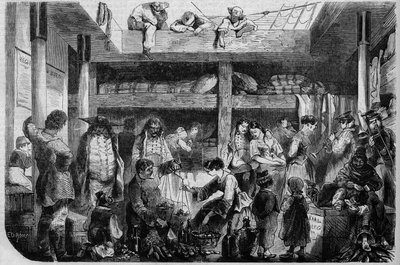 German emigrants departing for America by French School