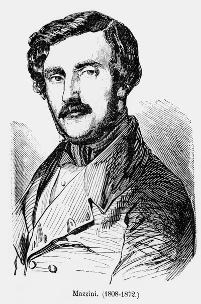 Giuseppe Mazzini, c.1850 by French School