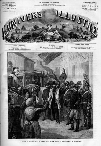 General strike of the miners of Decazeville (Aveyron) by French School
