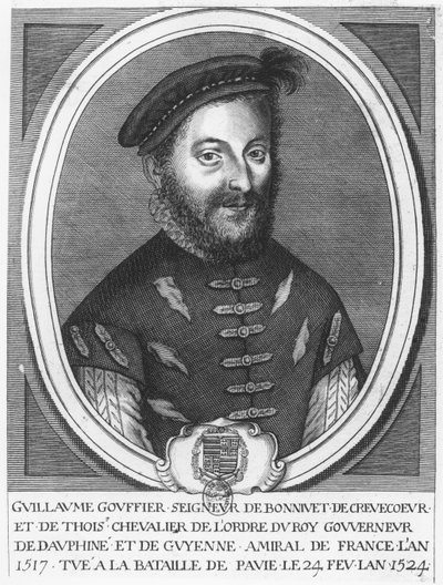 Guillaume Gouffier, Lord of Bonnivet (engraving) by French School