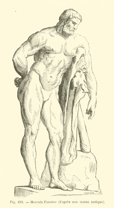 Farnese Hercules (engraving) by French School