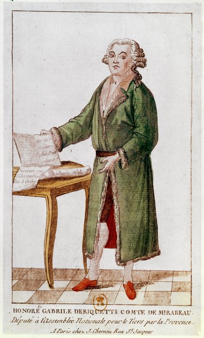 Honoré Gabriel Riqueti Mirabeau (1749-91) by French School