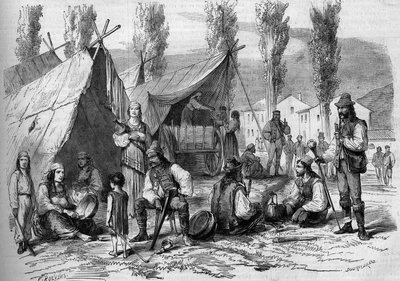 Hungarian emigrant camp in Vatimont, Moselle (57) by French School