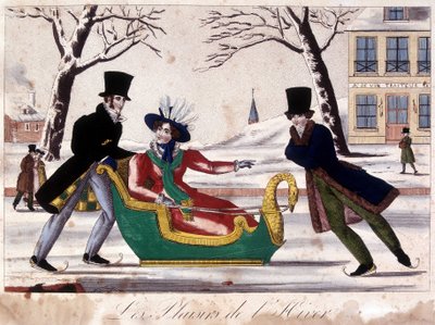 Ice skating - image of Epinal by French School