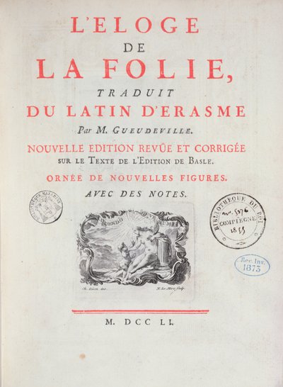 In Praise of Folly, 1751 by French School