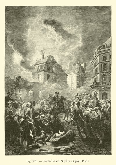 Fire at the Opera, June 8, 1781 by French School