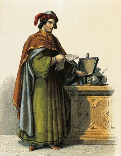 Jacques Coeur (c.1395-1456), French merchant by French School