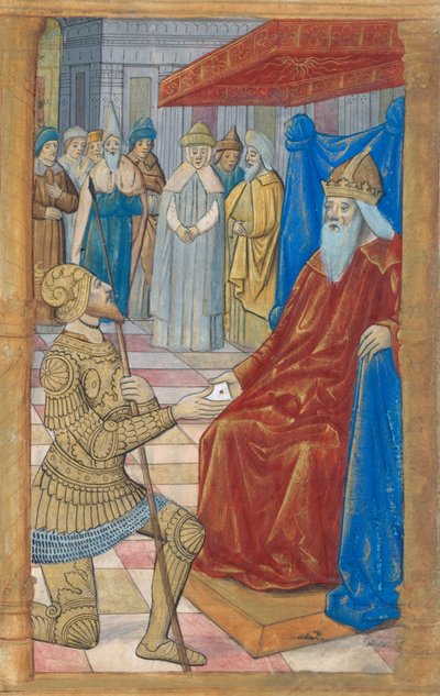 King David Handing the Letter to Uriah by French School