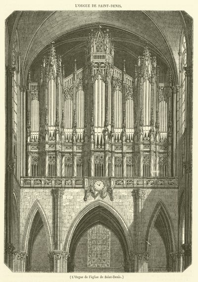 The Organ of the Church of Saint-Denis (engraving) by French School