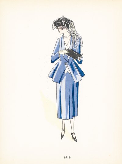 Ladies fashion, 1919 by French School