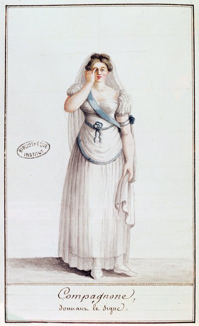 Lady Freemason Giving a Sign, 1805 by French School