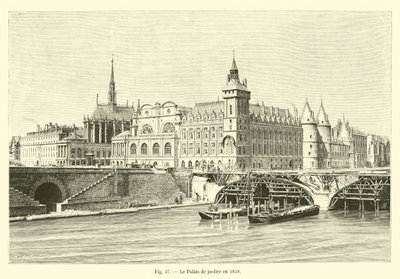 The Palace of Justice in 1859 by French School