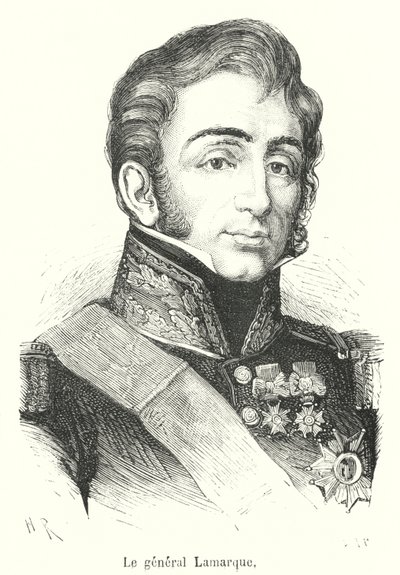 General Lamarque (engraving) by French School