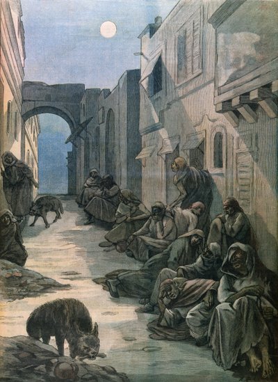 Lepers in Ethiopia, 1898 by French School