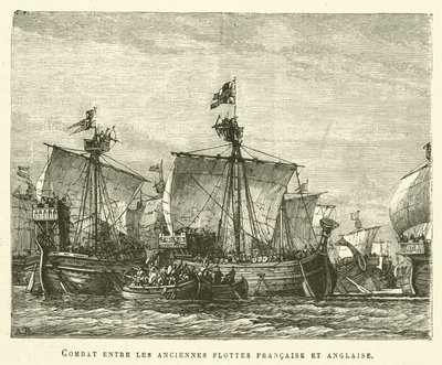 The Ancient Fleets (engraving) by French School